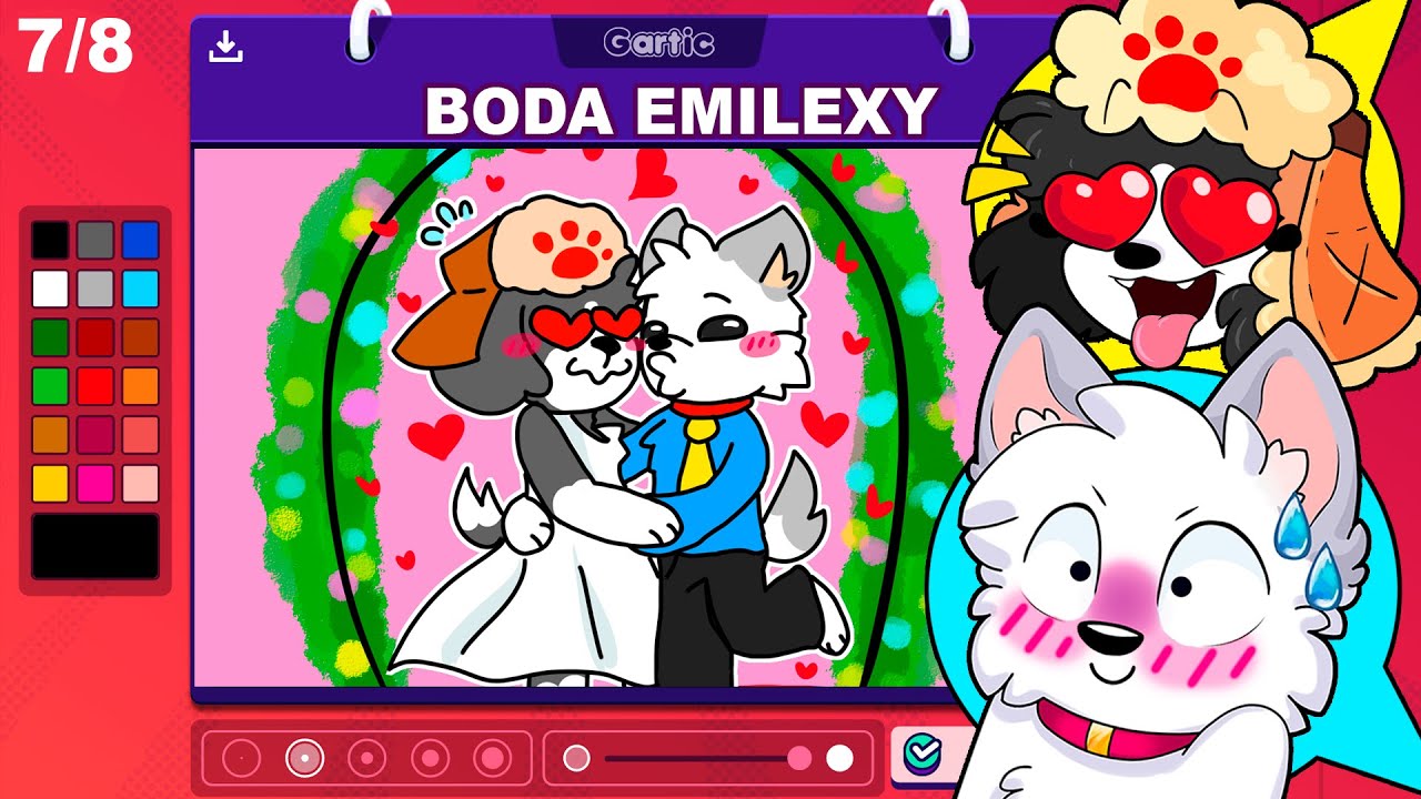 La BODA DE ALEXY y EMIZ 😍🤵👰 El CASAMIENTO de EMILEXY en GARTIC PHONE 🎨