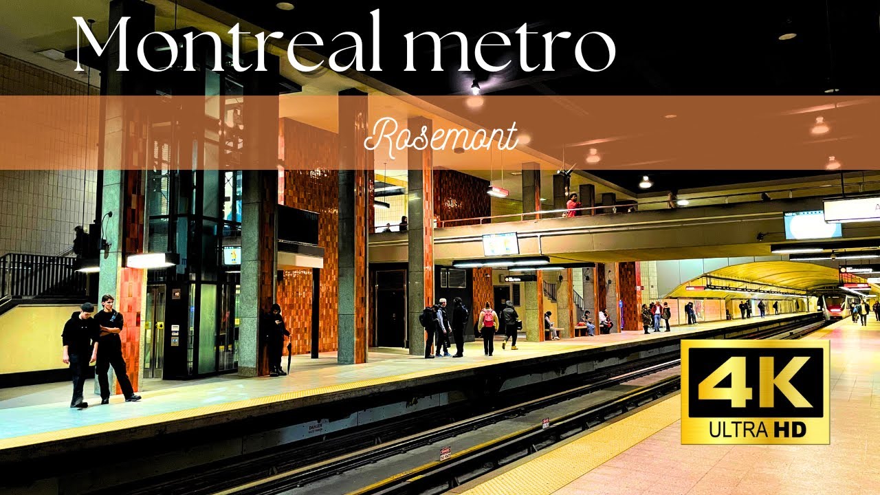 [4K] Walking tour in Rosemont metro station | Orange line 🟠 | Montreal, Canada 🇨🇦