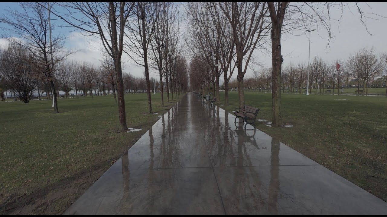 Silent Road | Winter Walk By Istanbul Maltepe Park | 4K