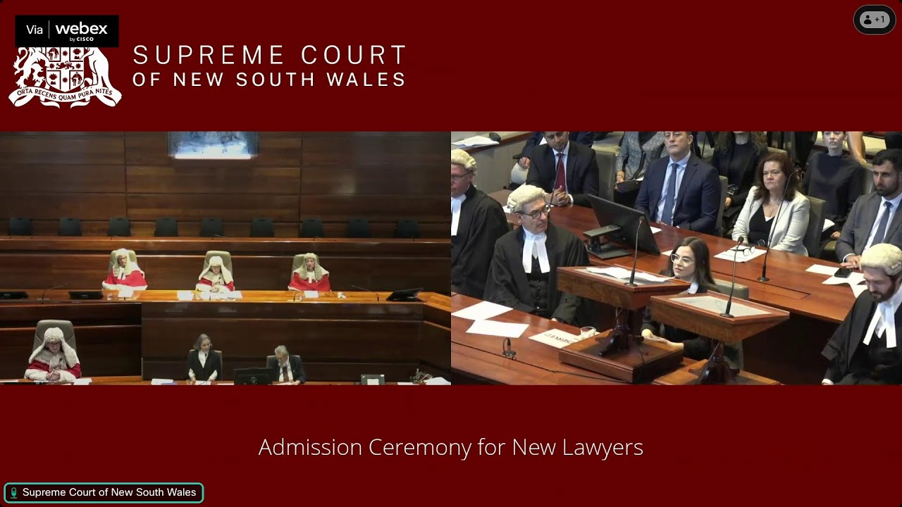 Admission Ceremony for New Lawyers - Friday 15 August 2025 - 10:45am