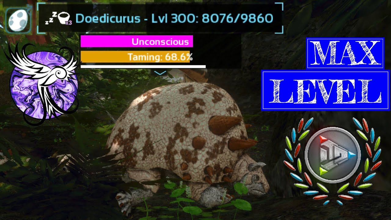 MAX LEVEL DOEDICURUS TAME | Redwoods Hardcore EP18 | ARK Survival Evolved Mobile