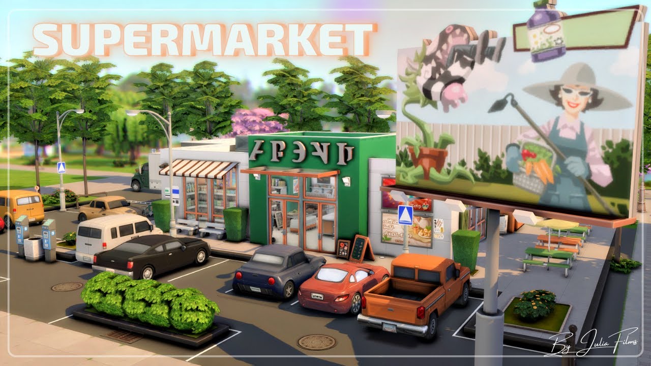 Супермаркет🛒🍅│Строительство│Supermarket│SpeedBuild│NO CC [The Sims 4]