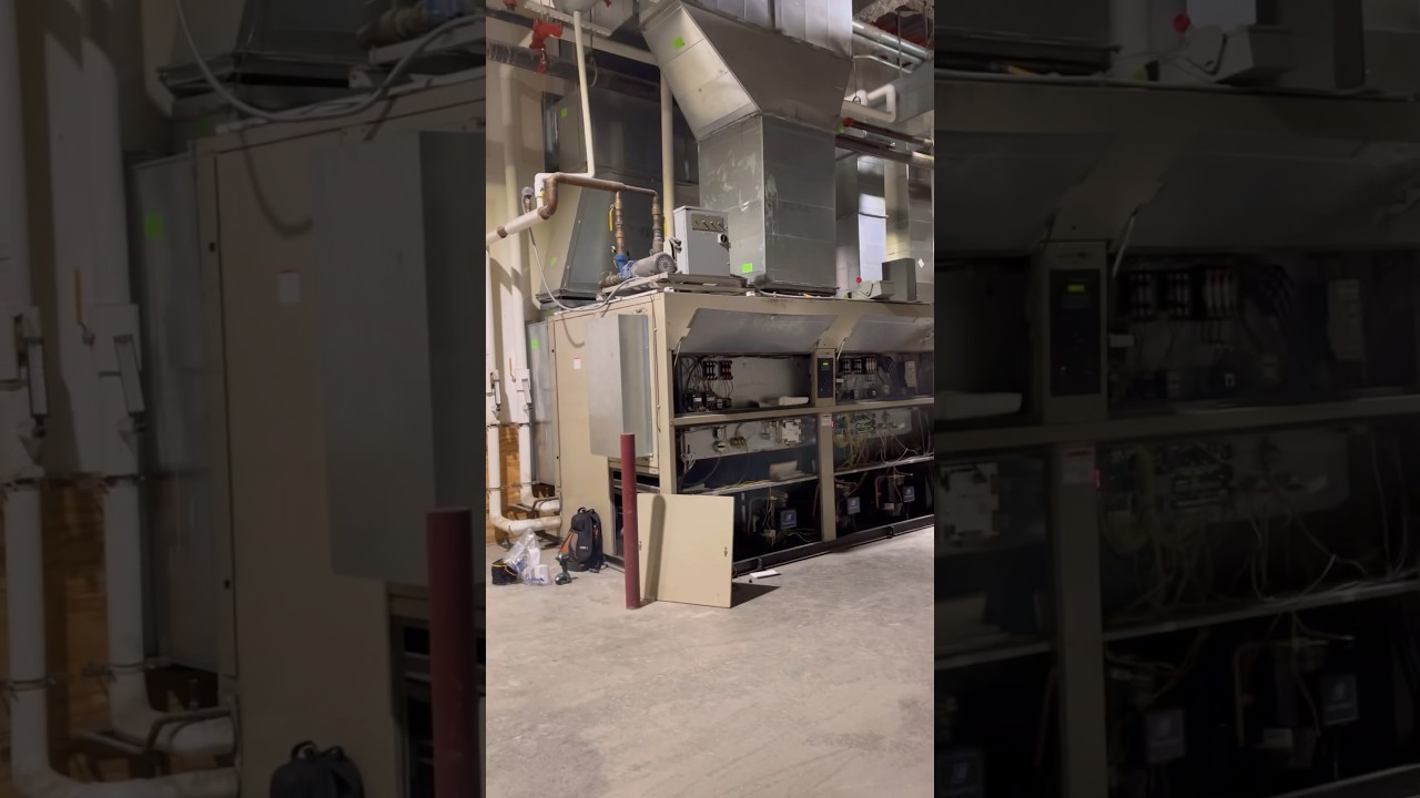 Commercial HVAC Intro: Huge spaces need Huge units!! #diy #hvac #bluecollar