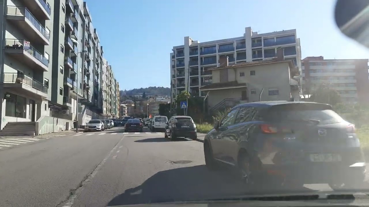 Driving in Braga Portugal, From Centro to Santuário do Bom Jesus do Monte - 4K