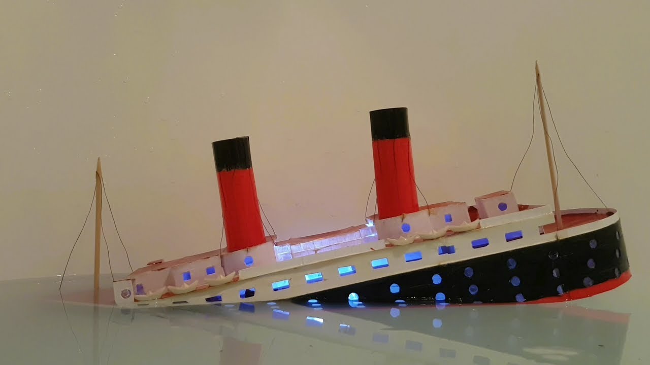 Cardboard Ship Sinking view D2