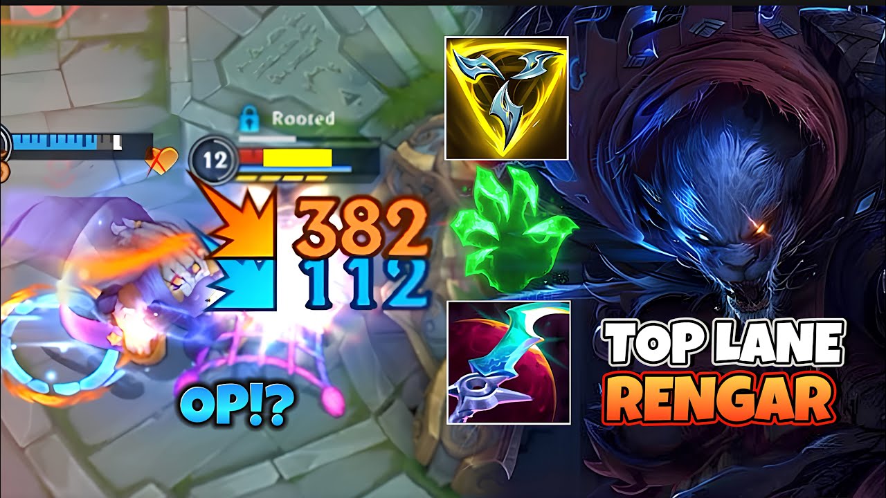 IS RENGAR PLAYABLE AT TOP LANE? WILD RIFT (RUNES & BUILD)