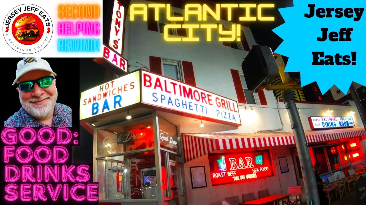 🍔 Jersey Jeff Eats | Tony's Baltimore Grill Atlantic City! 2 Blocks From The Boardwalk Check It Out!