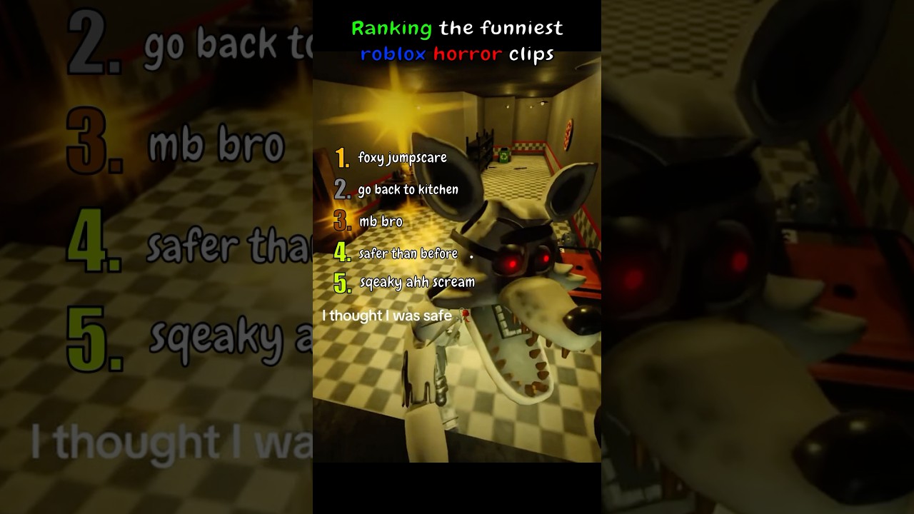 Рейтинг самых смешных клипов ужасов Roblox #roblox