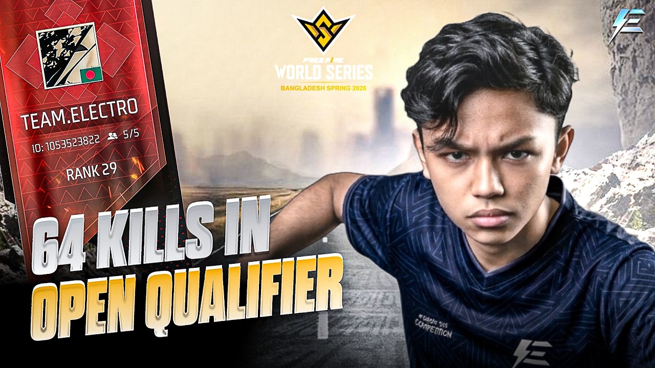 64 kills in Open Qualifiers 🤯🔥 | RAW POV | FFWS BD SPRING 2026 🏆 | Team Electro | Free Fire Max 📲