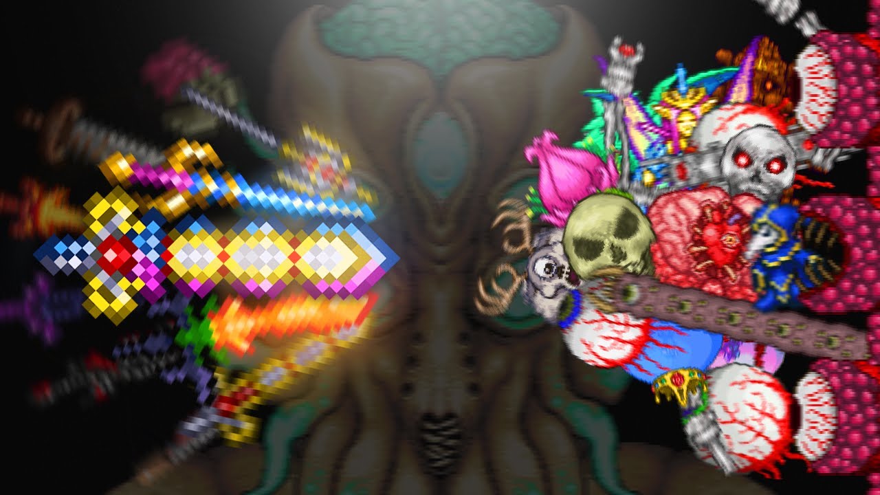 Terraria 1.4.4 - TRUE MELEE vs Master Mode Bosses