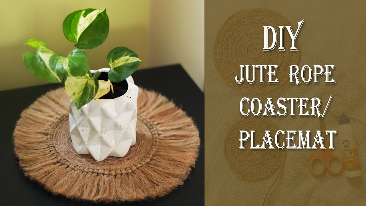 DIY Jute Rope Coaster & Placemat | No Cost DIY Jute Craft #1 | DIY Budget Home Decor Ideas