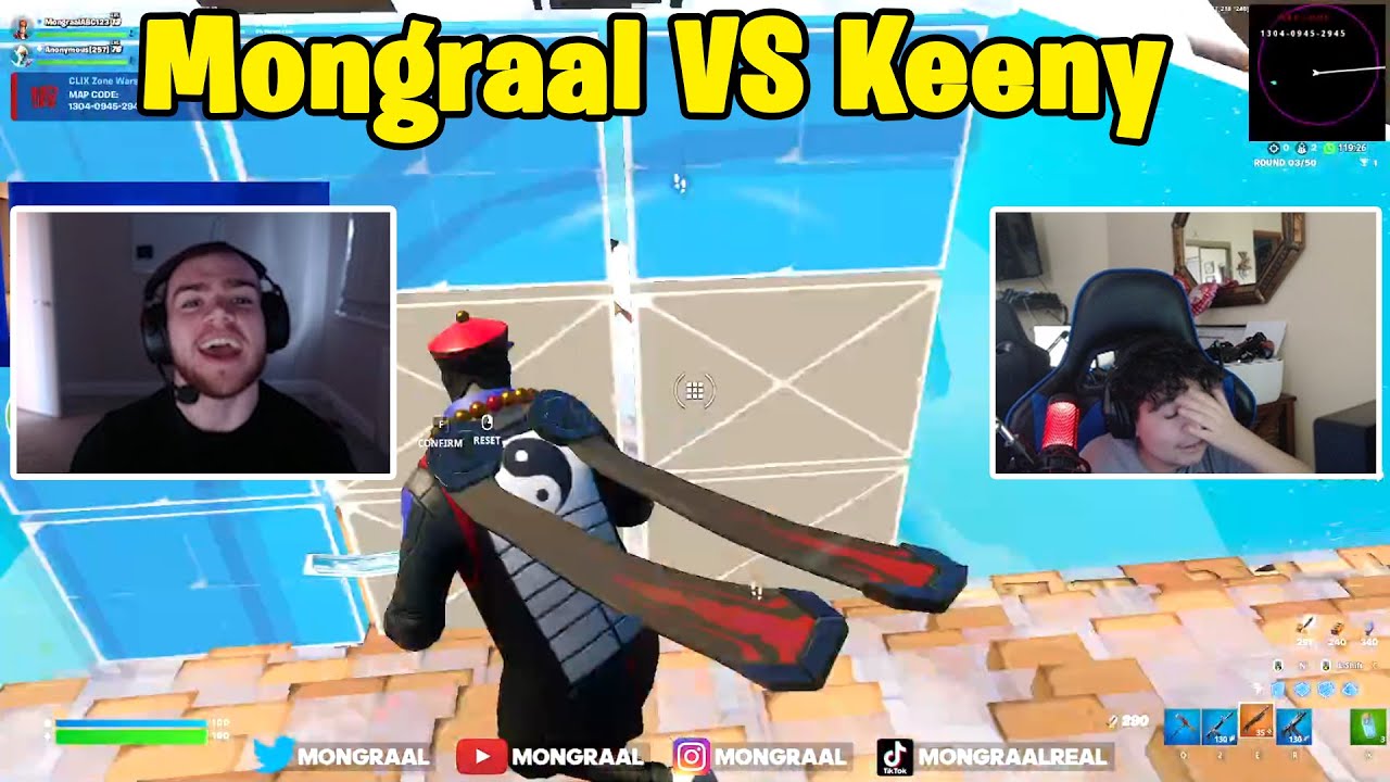 Mongraal VS Keeny 2v2 TOXIC Fights w/ MrSavage & Clix! (Mongraal POV)