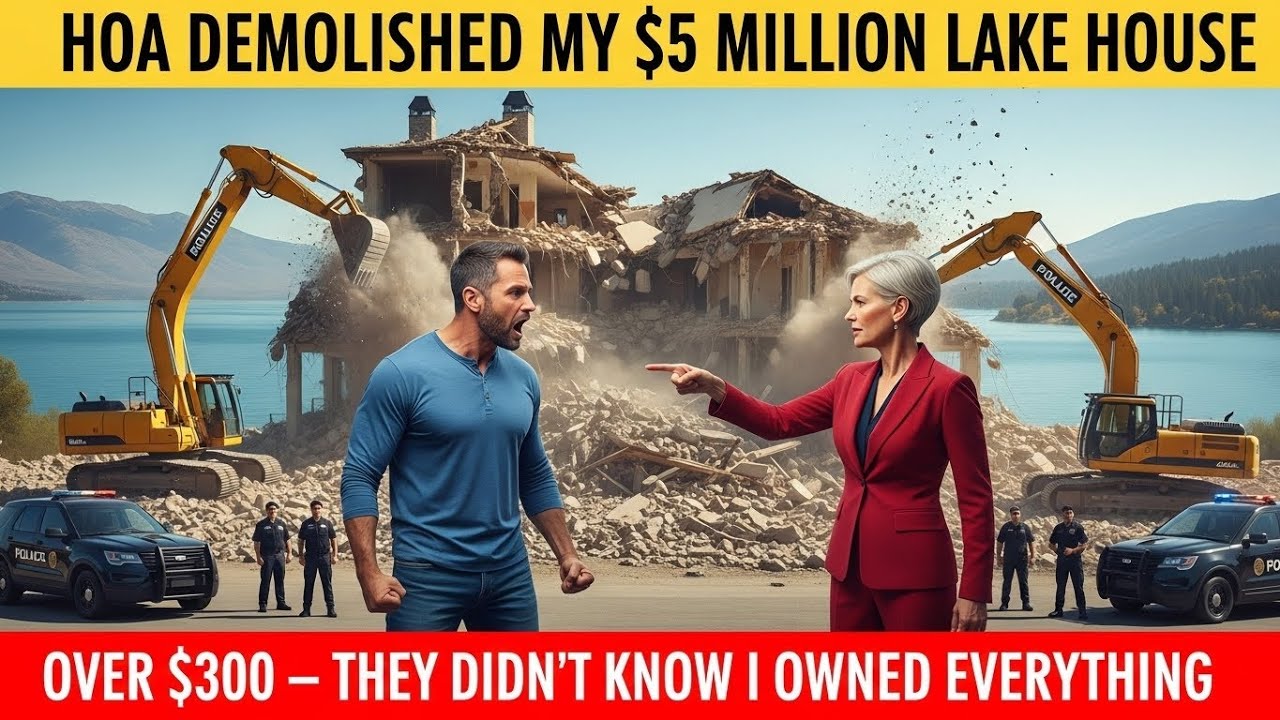 HOA Demolished My $5M Lake House Over $300 — They Didn’t Know I Owned the Entire Neighborhood
