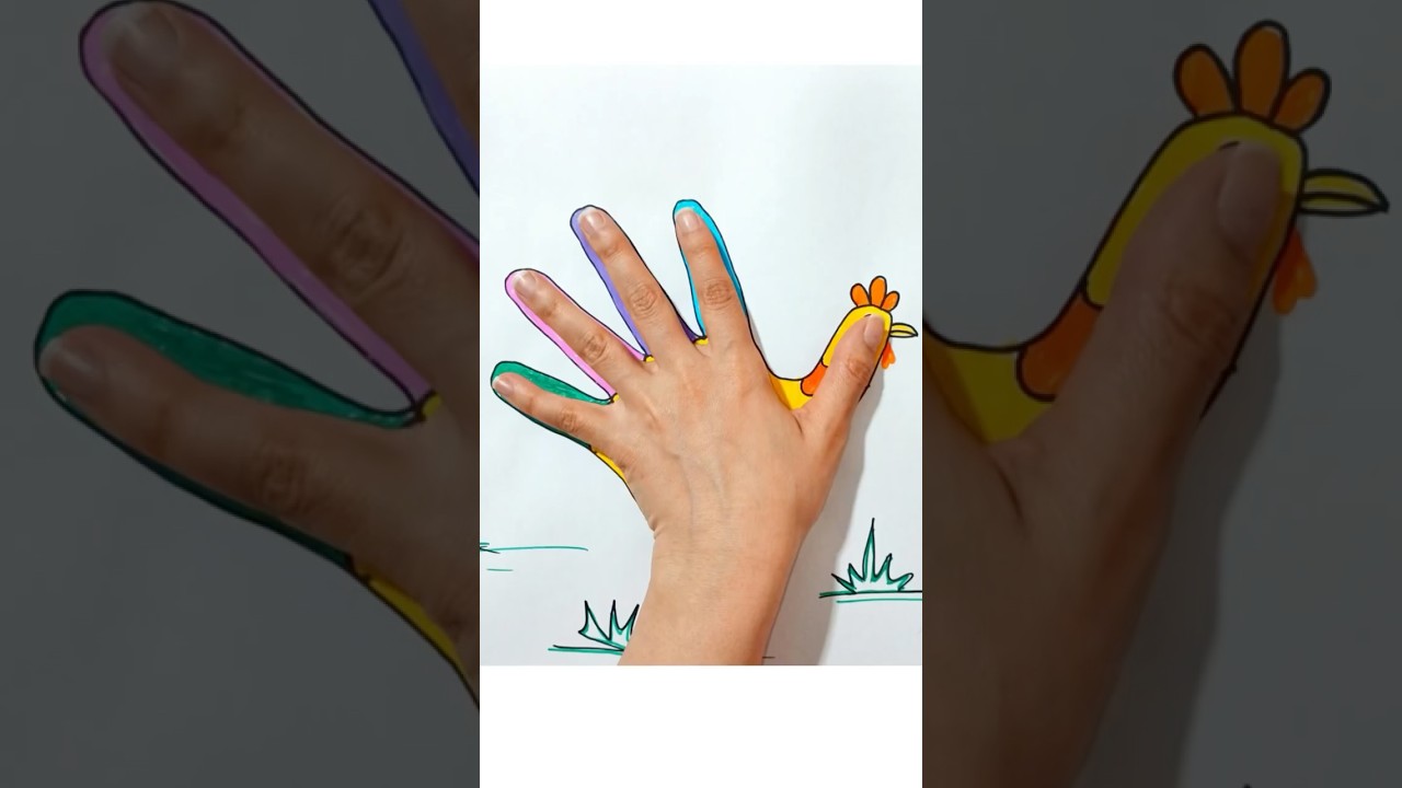 How to draw Super easy hen drawing 