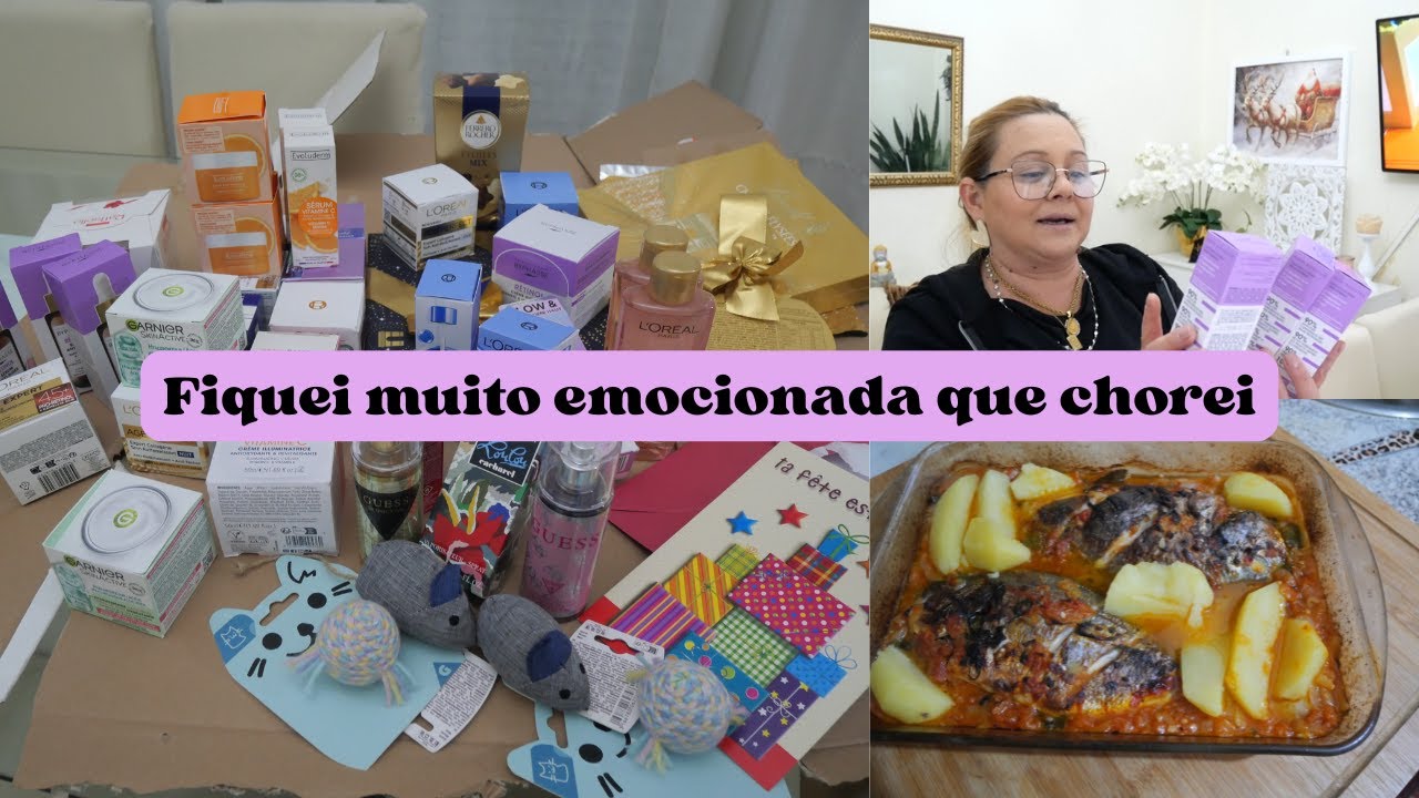 RECEBI UMA ENORME CAIXA DE UMA SEGUIDORA// CHOREI EMOCIONADA// PREPAREI DOURADA NO FORNO UMA DELICIA
