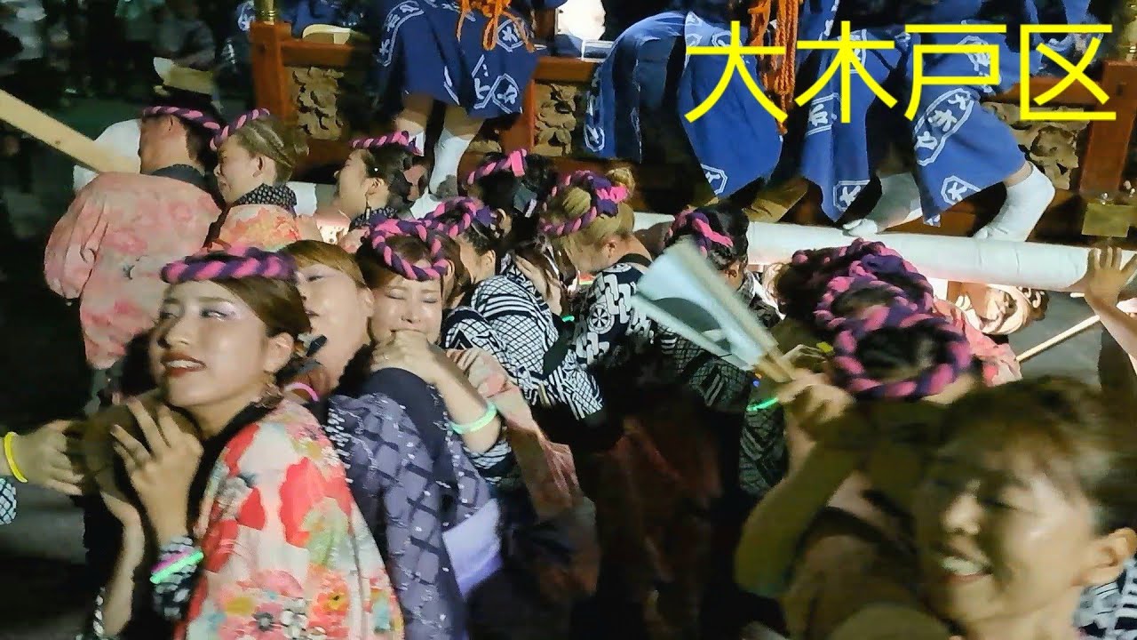 笹川•諏訪大神秋季大祭　大木戸区　笹川駅(踊り~のの字廻し)~諏訪大神　令和7年7月26日