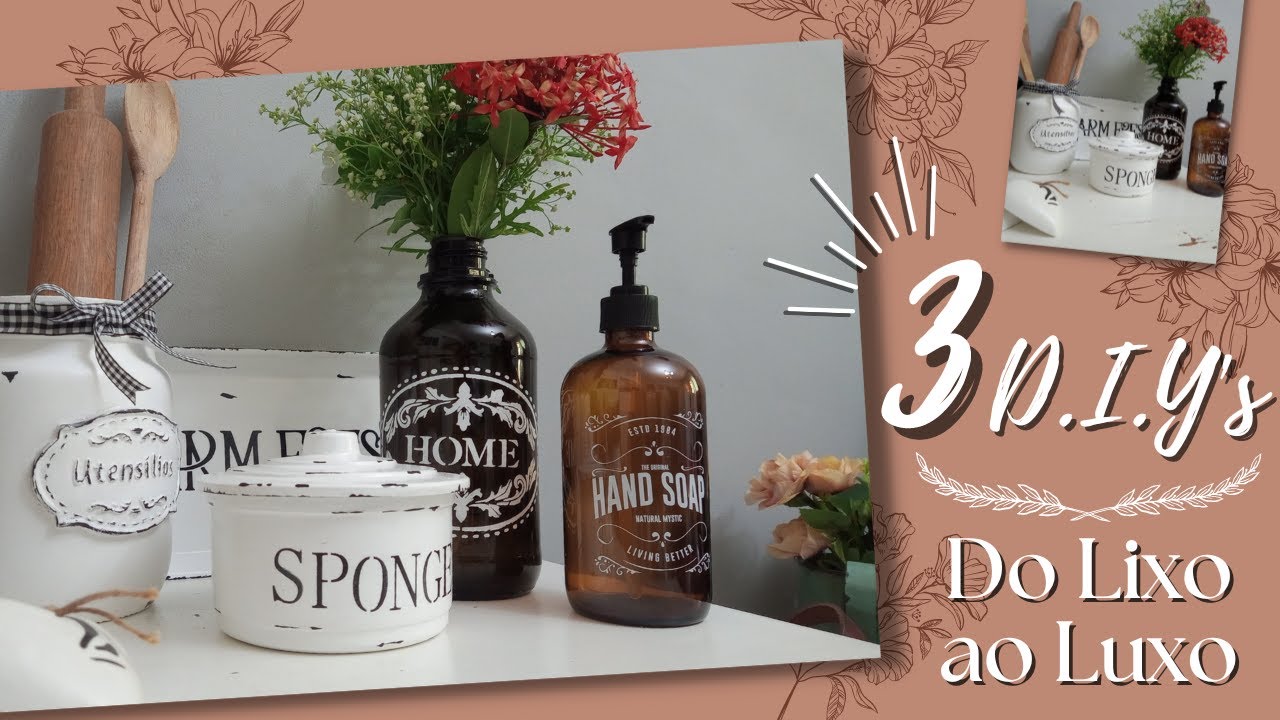3 DIY DO LIXO AO LUXO | 3 DIY'S DE LA BASURA AL LUJO