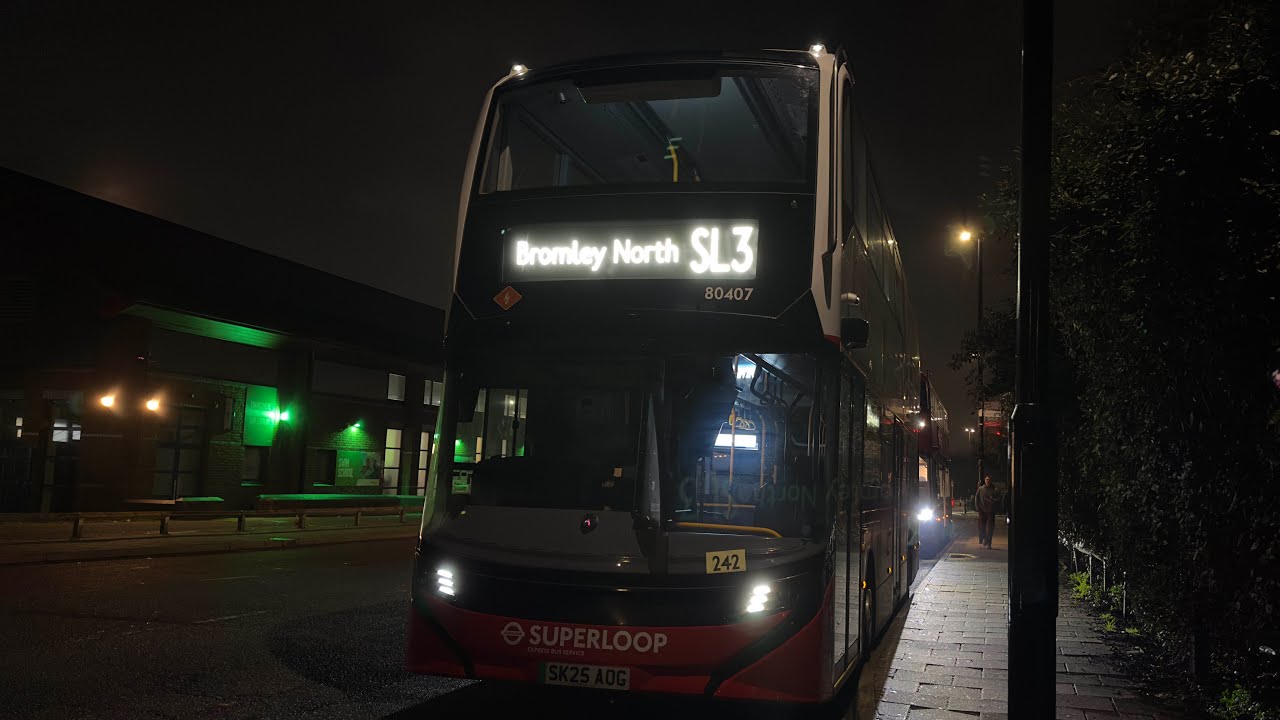 journey on route  SL3 to Thamesmead| Stagecoach London 80407 SK25 AOG