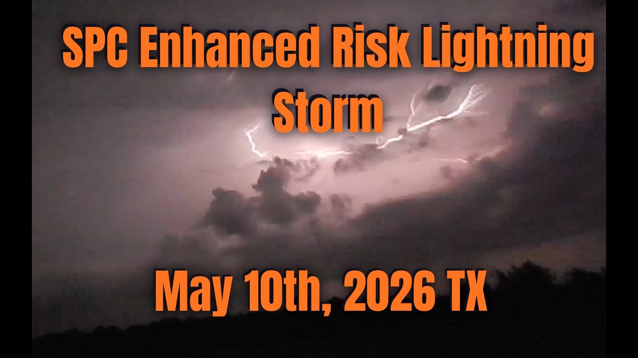 SPC Enhanced Risk Supercell Lightning footage 🌪️