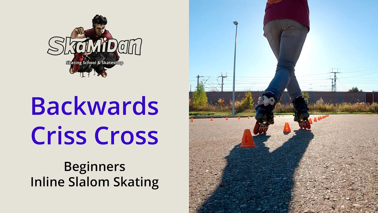Backwards Criss Cross | Trick Clip | Beginners | Inline Freestyle Slalom Skating | SkaMiDan