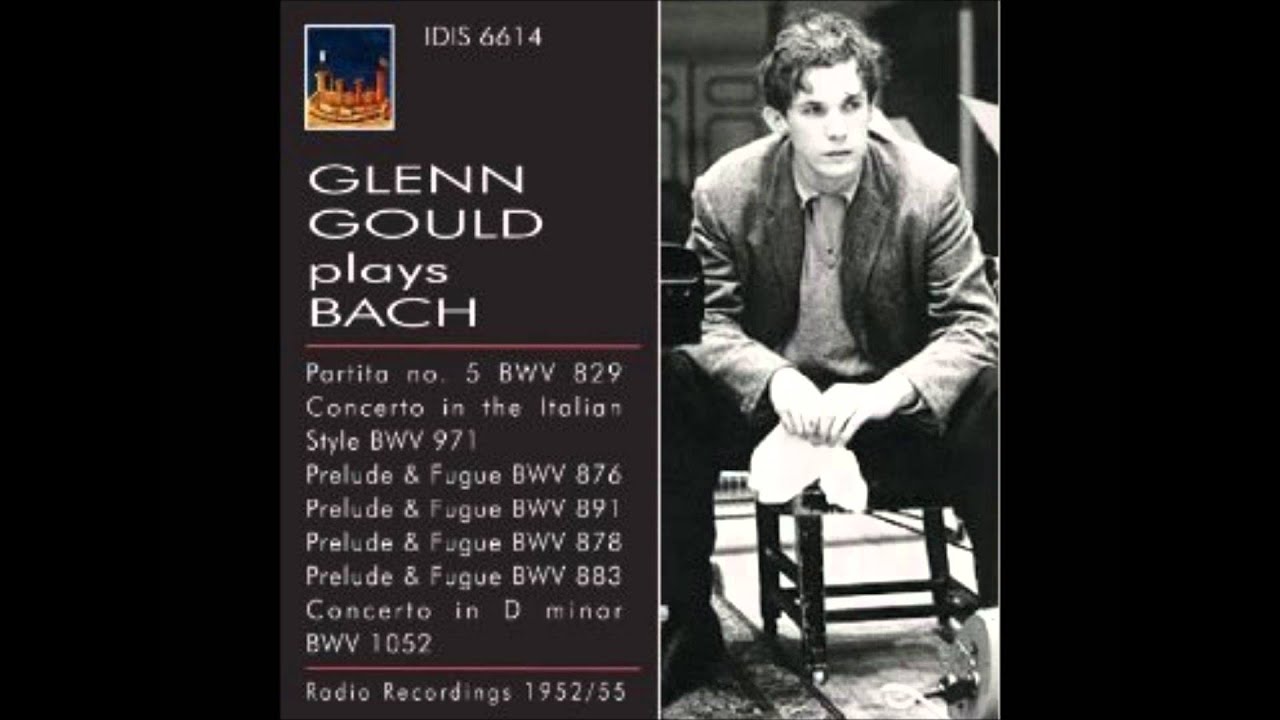 (very rare!) Glenn Gould plays Bach- Prelude & Fugue #14, WTC II
