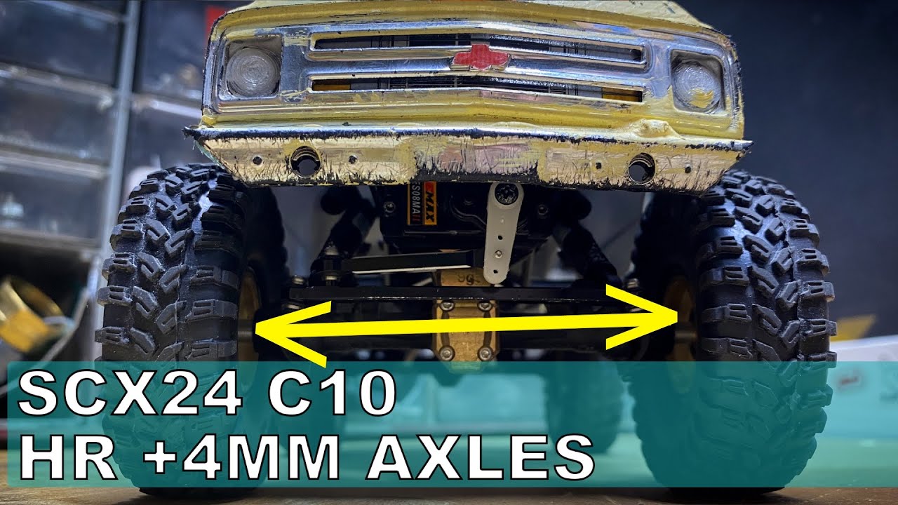 Axial SCX24 C10 Hot Racing +4mm Steel Drive Stub Axle Upgrade Ep.21