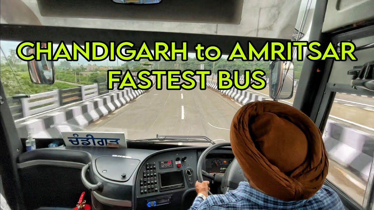 HIGH SPEED VOLVO bus driving😰😰 | FASTEST BUS to SHRI AMRITSAR SAHIB | CHANDIGARH to AMRITSAR |