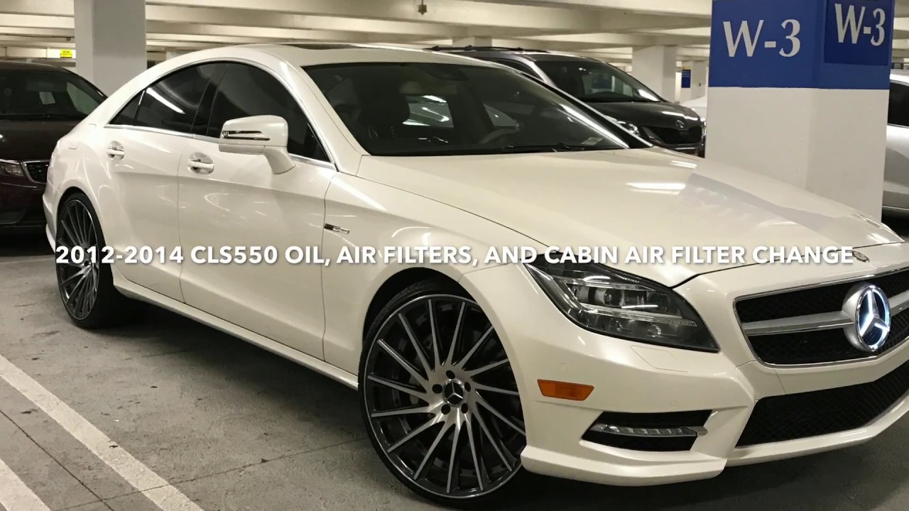 2012-2014 Mercedes Benz CLS550 Oil, Air Filters, and Cabin filter change.