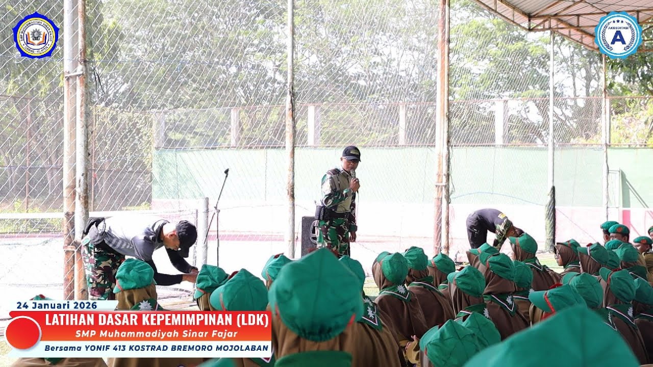 SMP Muhammadiyah Sinar Fajar Laksanakan LDK bersama Yonif 413 Bremoro