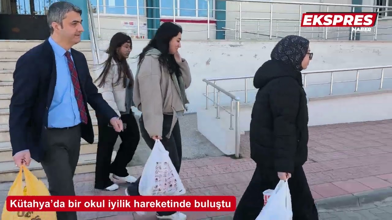Kütahya’da bir okul iyilik hareketinde buluştu