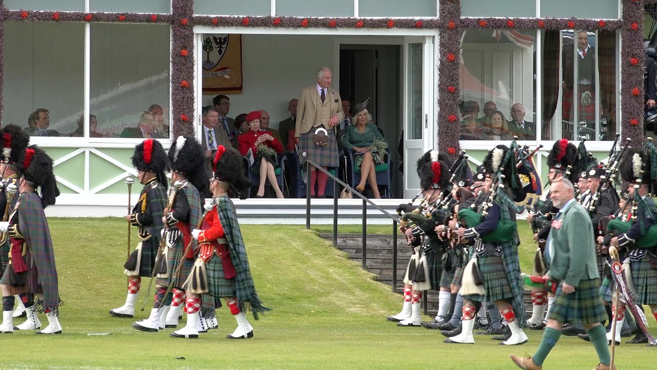King Charles & Queen Camilla attend 2023 Braemar Gathering Highland Games in Deeside Scotland