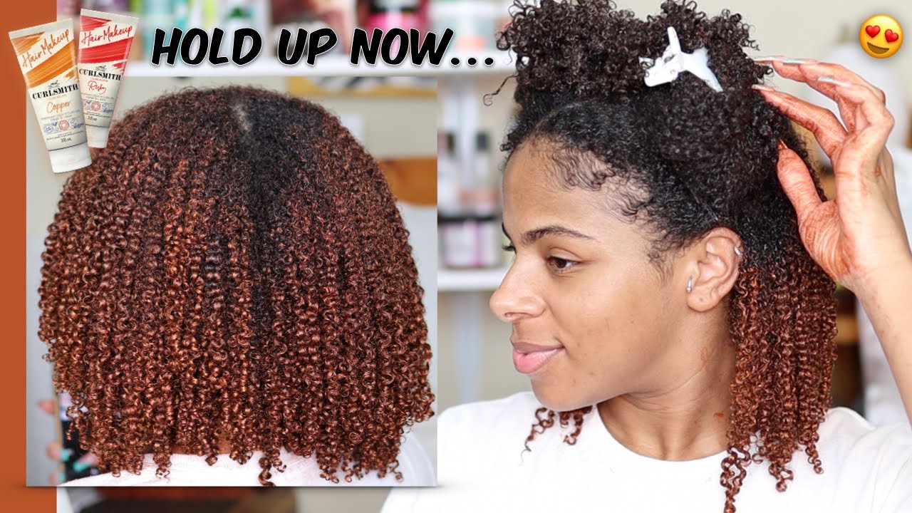 I Tried Curlsmith's Hair Make Up Yall & This Color Is Everything 😍🍂 | Temporary Color on Type 4 Hair