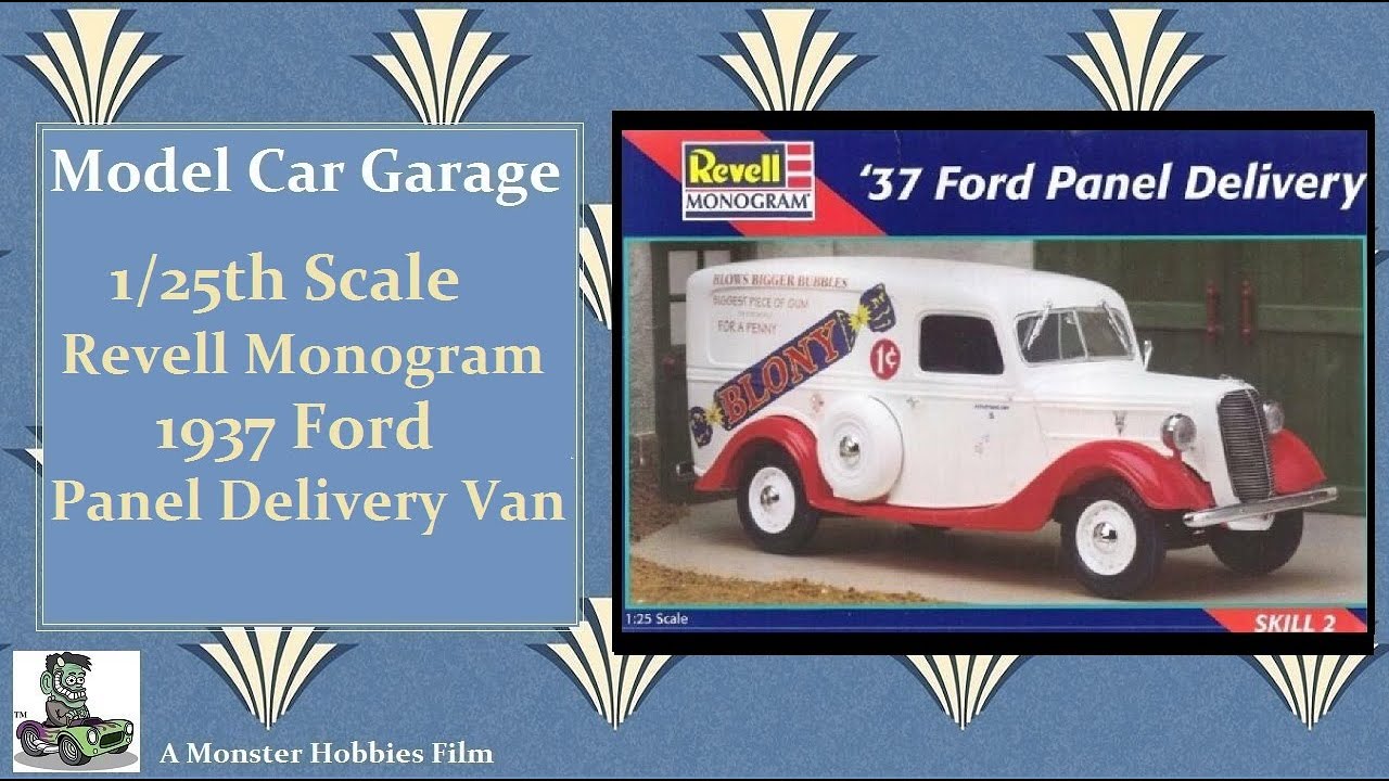 Model Car Garage - 1937 Ford Panel Delivery Van Model Kit by Revell/Monogram - Unboxing Video