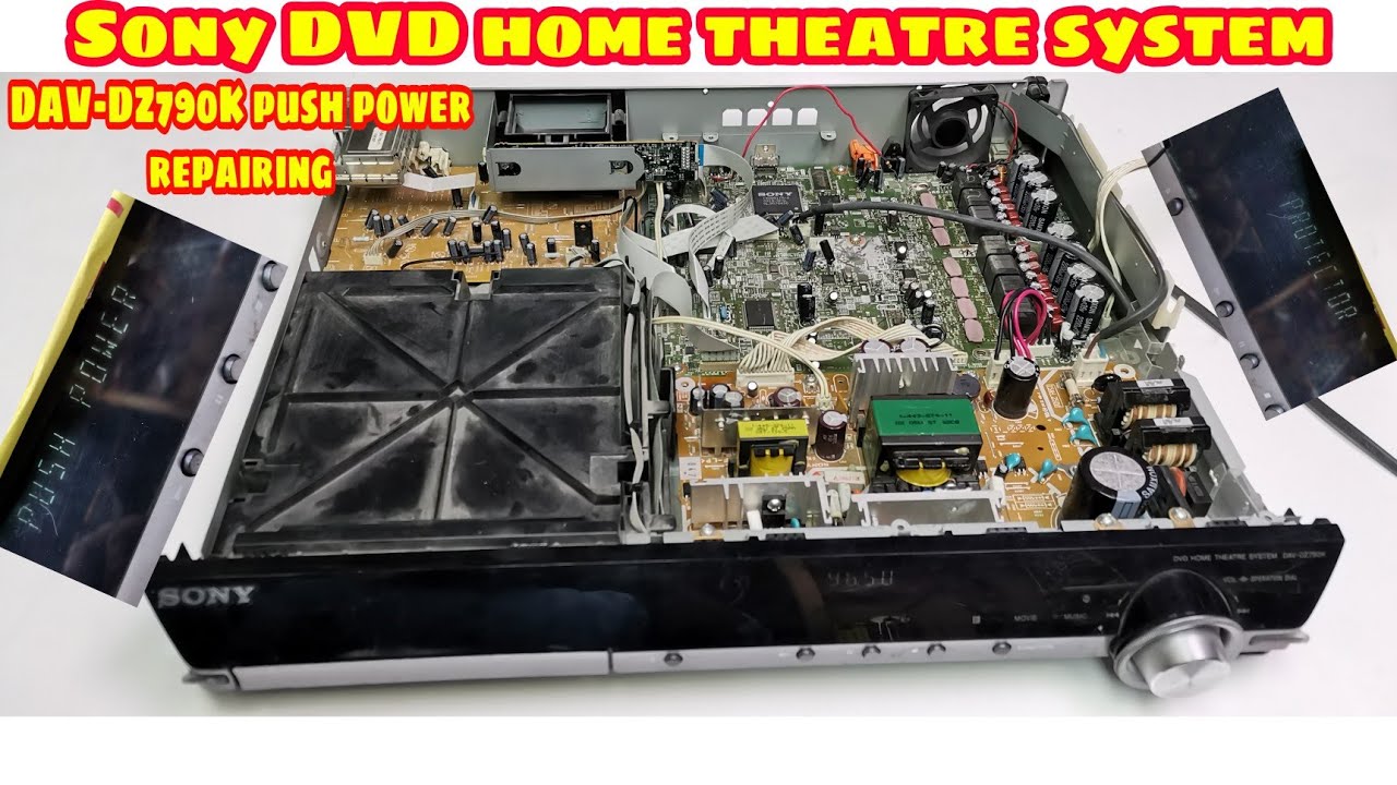 Sony DVD home theatre system repairing.Sony DVD push power repairing. Sony DVD protector. DAV-DZ790K