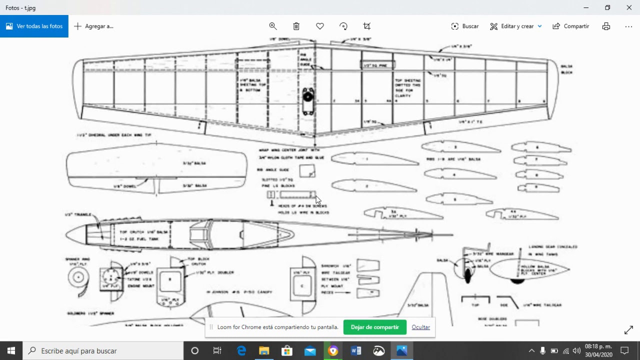 Aeromodelismo  Como leer los planos