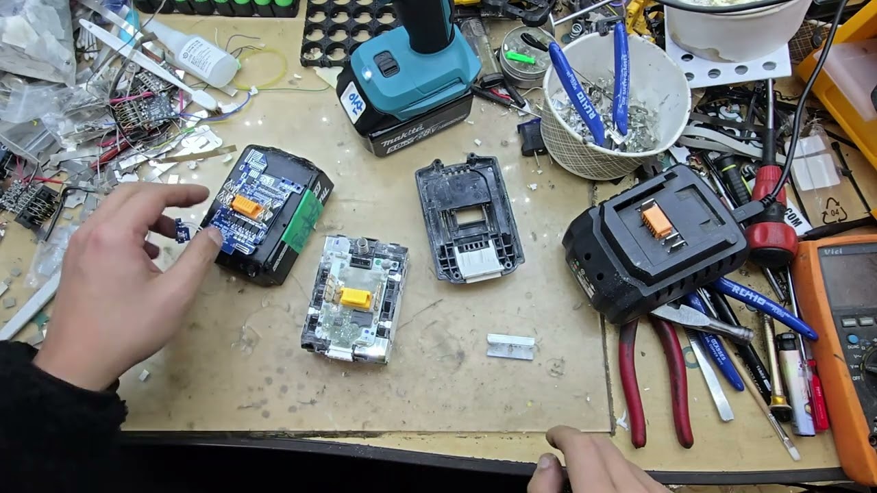 마끼다 18V BL1850 배터리 수리 — BMS 락 증상, 보호회로(PCB) 교체