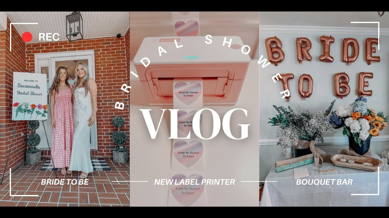 Bridal Shower Prep | MUNBYN thermal label printer | Small Business Vlog | Studio vlog