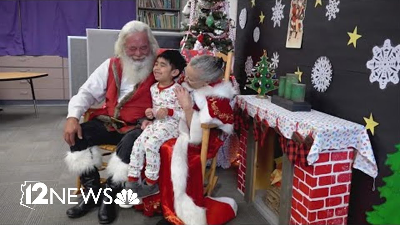 Sensory-friendly Mr. and Mrs. Claus visit Mesa school