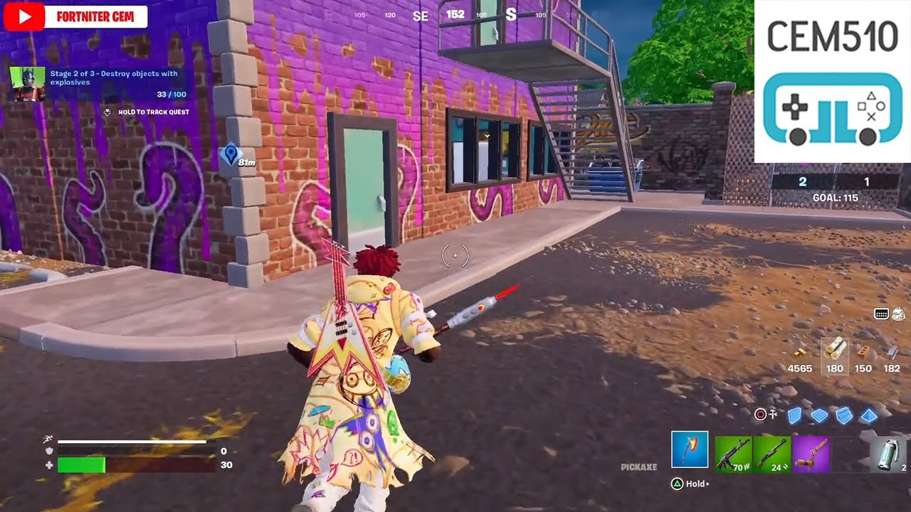 Destroy objects with explosives Fortnite Transformers Quests