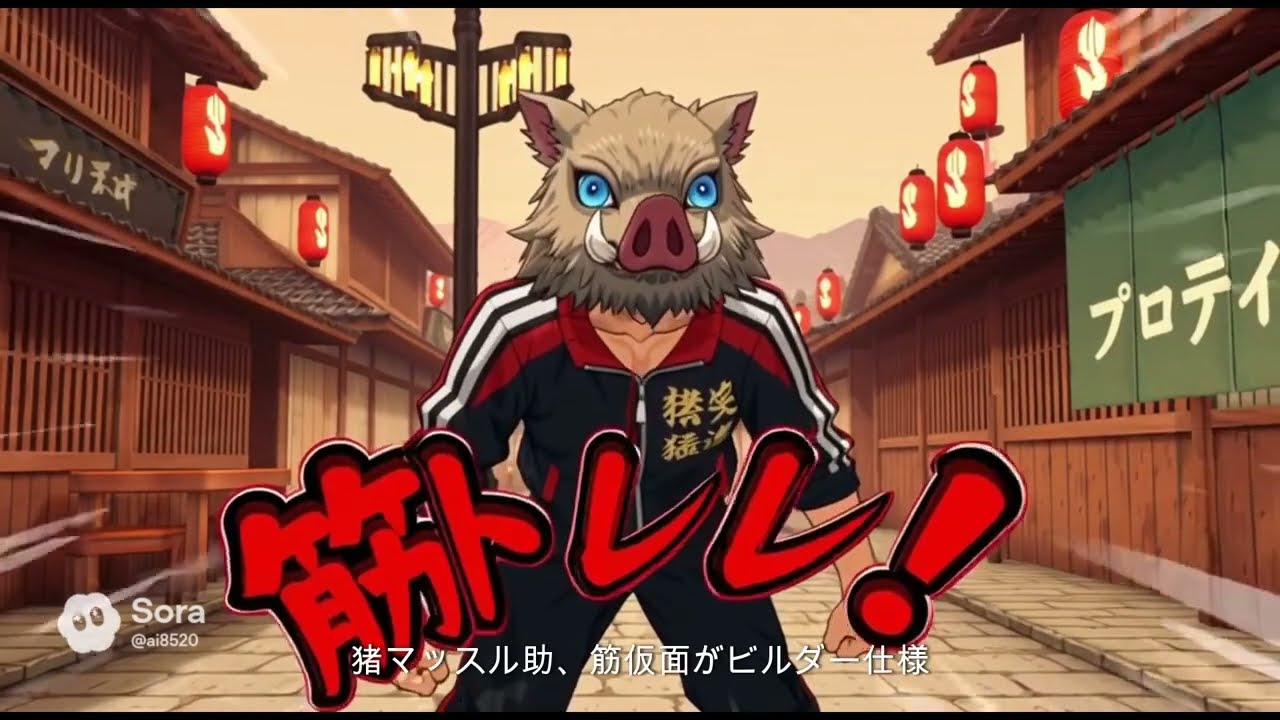 AIアニメMV｜キメすぎの刃 〜筋肉の呼吸・壱ノ型〜