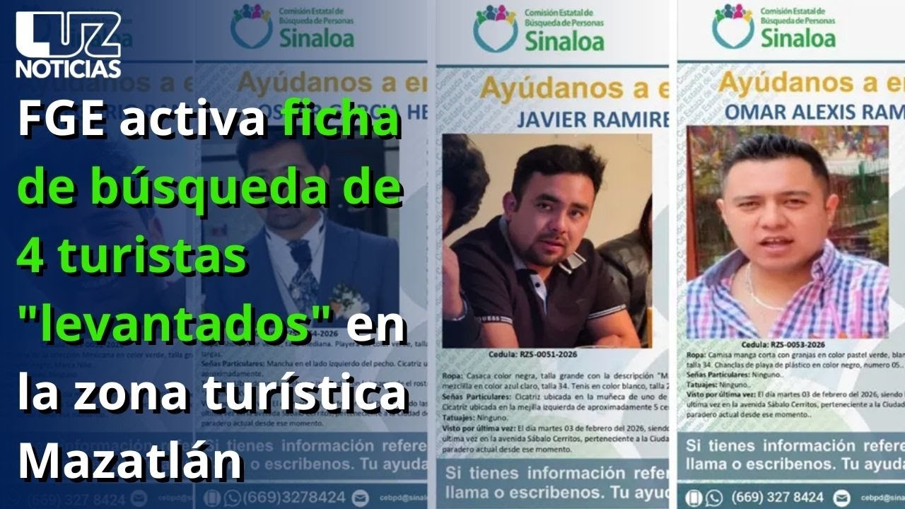 FGE activa ficha de búsqueda de 4 turistas 
