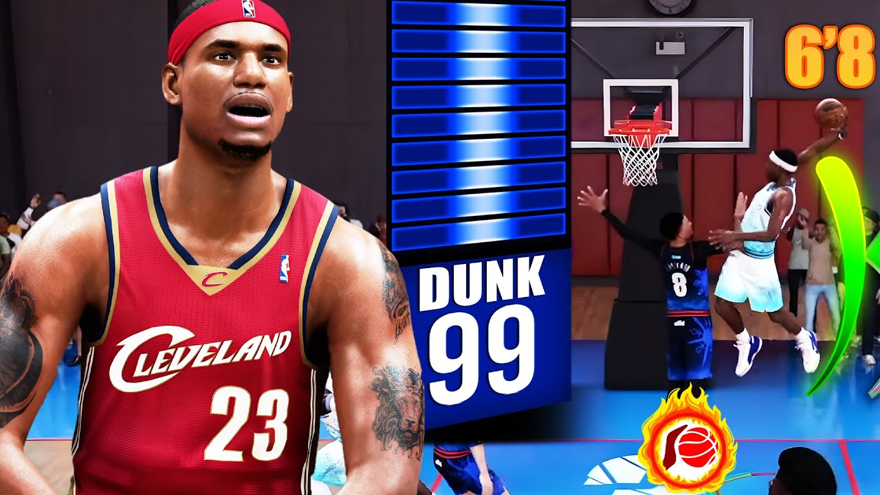 YOUNG Lebron James Build + 99 Driving Dunk Is BROKEN in Random Rec on NBA 2K26
