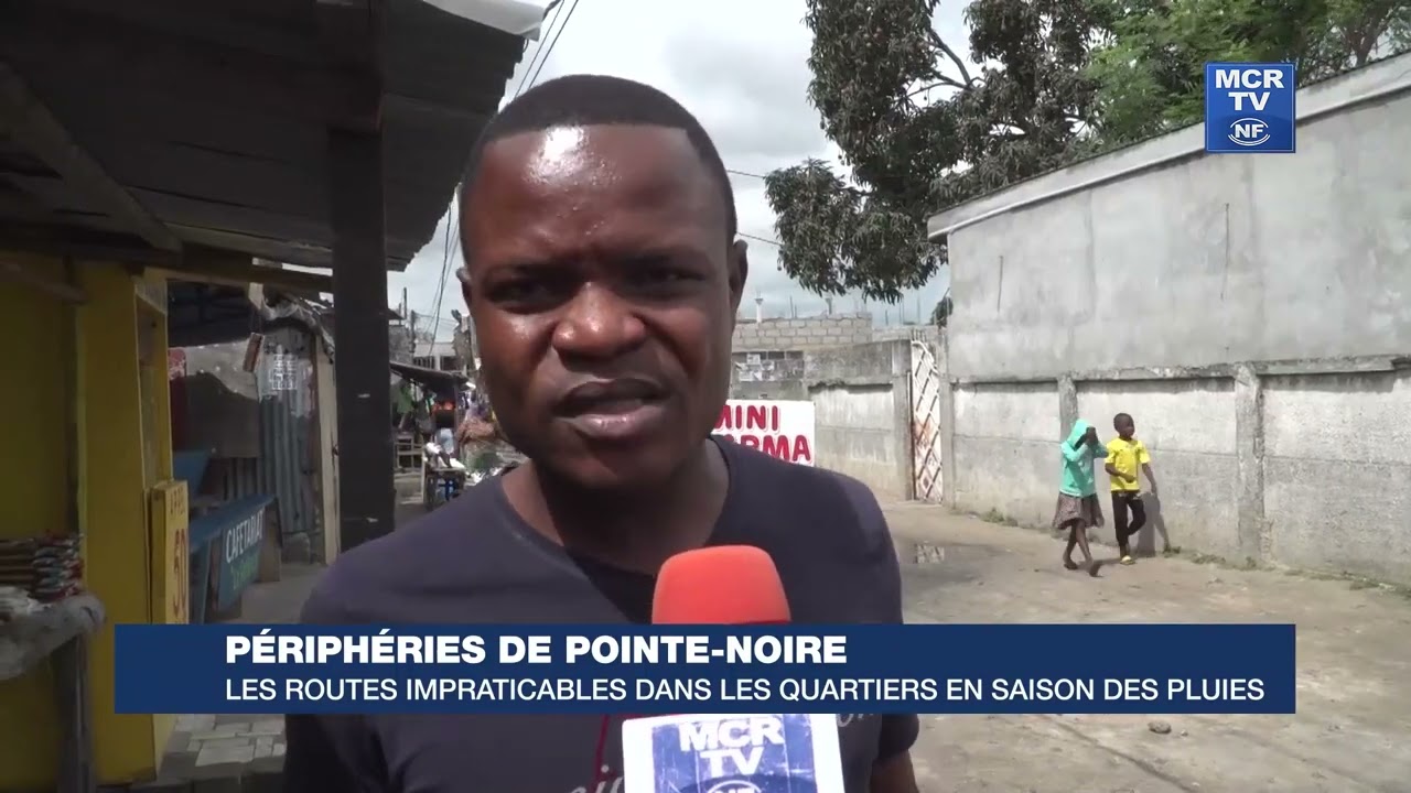 P&eacute;riph&eacute;ries de Pointe-Noire : les routes impraticables dans les quartiers en saison des pluies