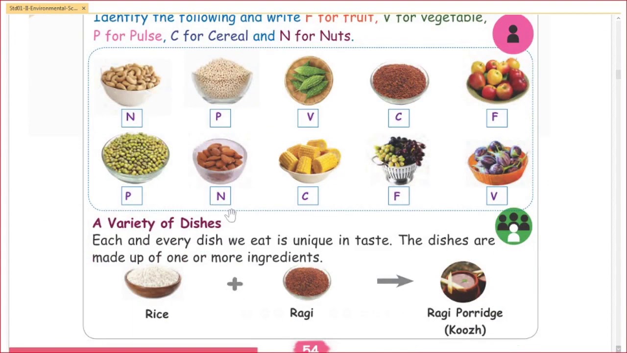 Samacheer Kalvi  | Class 1 | EVS | Term 2 | Unit 1 | Our delicious Food