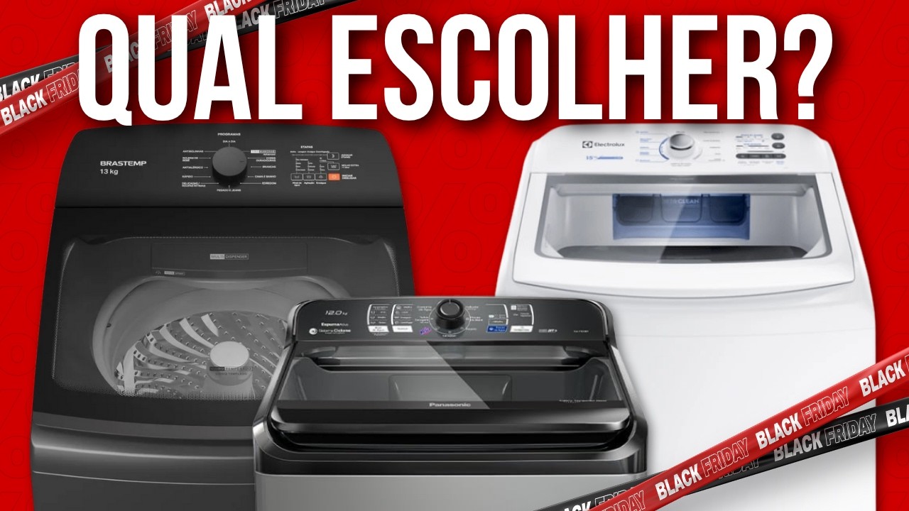 TOP 3 MELHORES MÁQUINAS DE LAVAR para Comprar na Black Friday 2025 (Review Completo!)