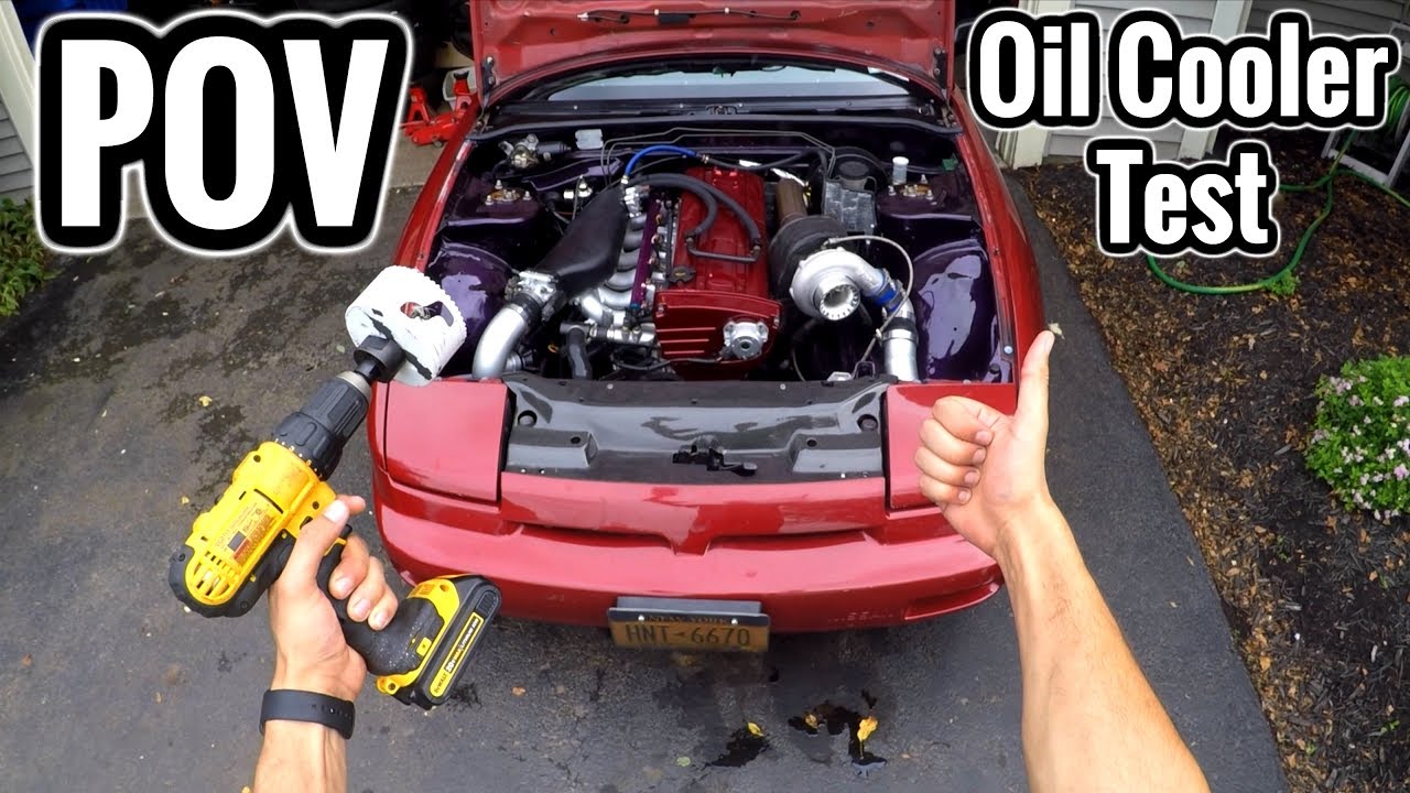 POV 240SX Wrenching | Cutting my Bumper | Oil Cooler Test