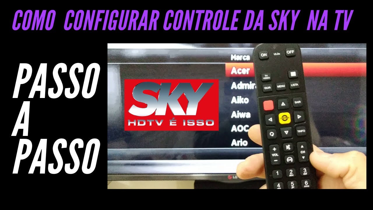 Como configurar o controle da SKY para desligar a tv e volume