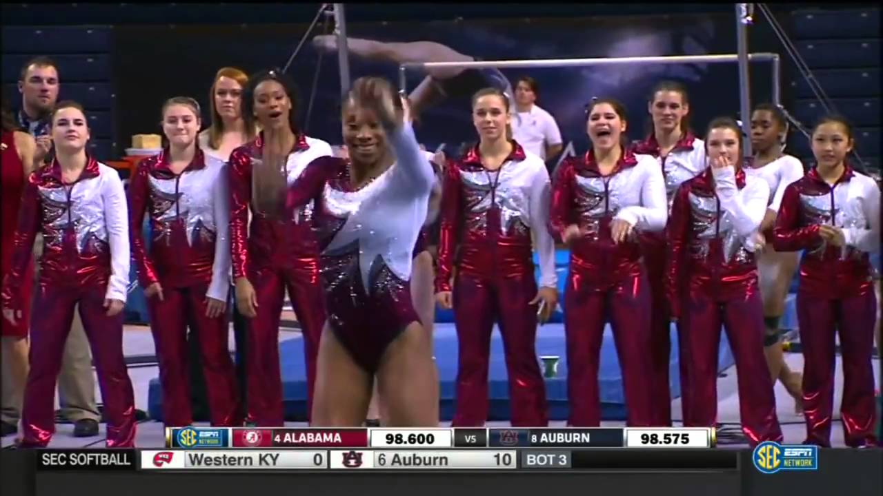 Aja Sims (Alabama) 2016 Floor vs Auburn 9.875