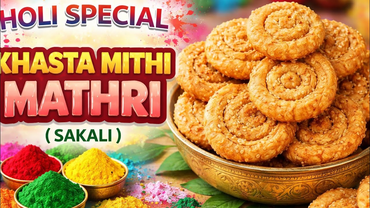 आटे और गुड़ से बनी हेल्दी 'होली वाली मीठी मठरी' - स्वाद भी, सेहत भी!Zero Failure Recipe🍪🍪