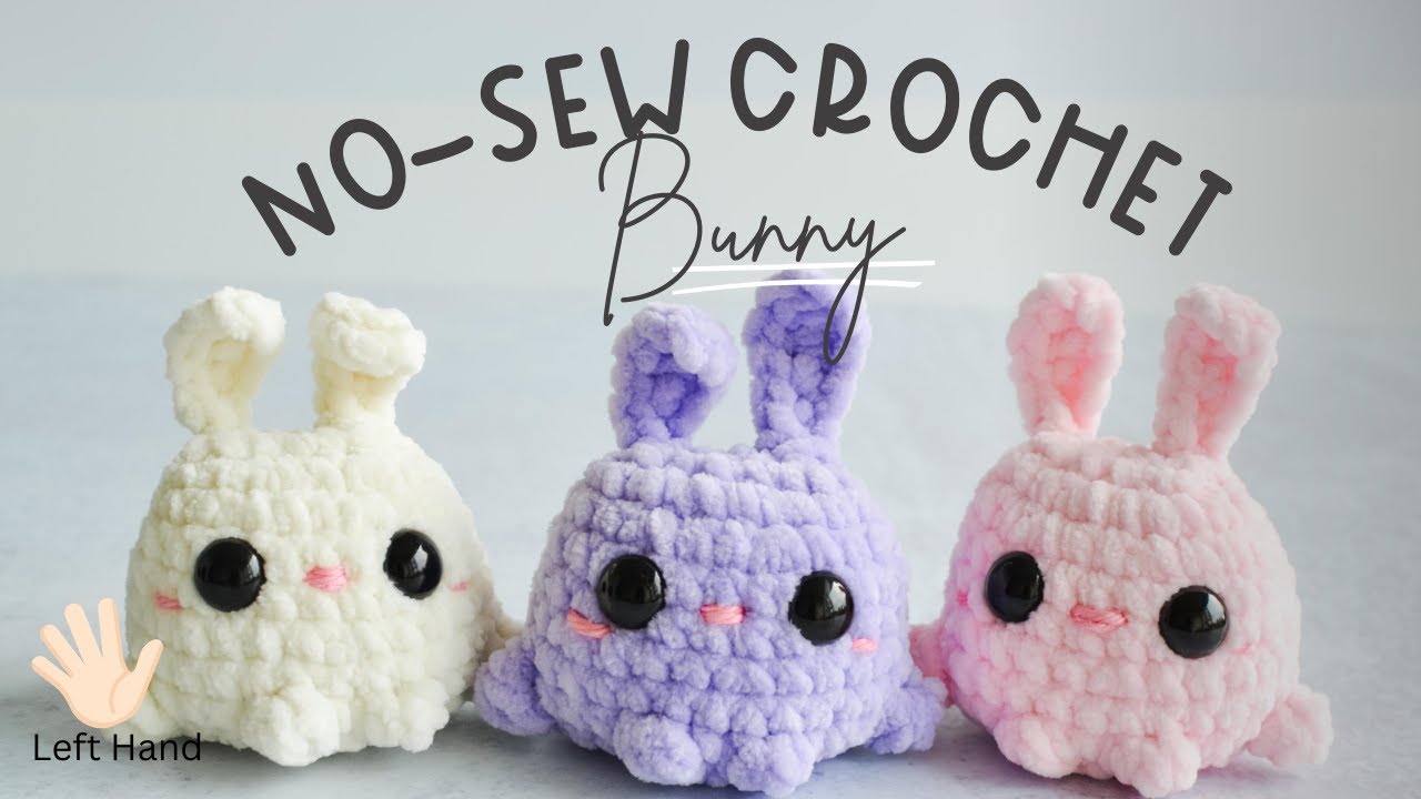 Left Hand: No Sew Crochet Bunny Step-By-Step Guide!